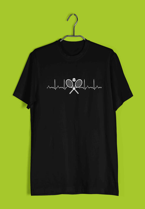 Tennis Pop Culture Minimal Tributes - TENNIS IS LIFE Sports Casual Graphic Printed T-Shirt for Men
